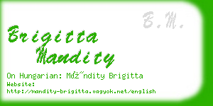 brigitta mandity business card
